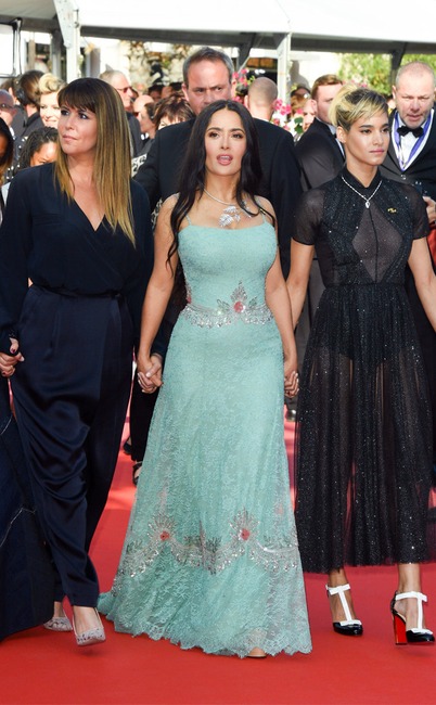 Salma Hayek, Sofia Boutella, Patty Jenkins, 2018 Cannes Film Festival, Protest